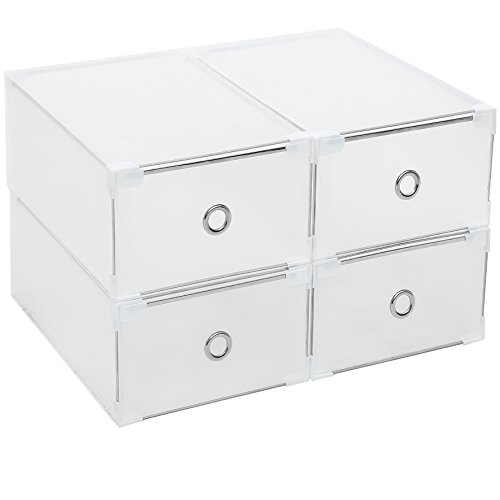 Algopix Similar Product 7 - CAHOME DIY Stackable Shoe Box Clear