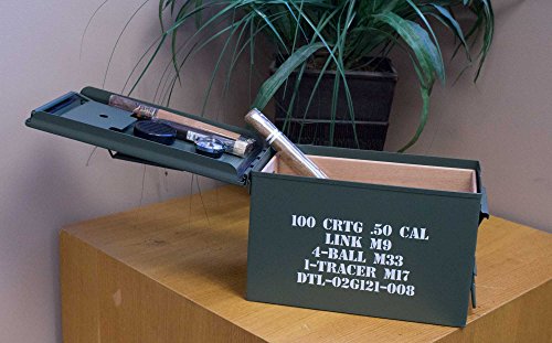 Algopix Similar Product 6 - 50 Cal Ammo CAN Cigar HUMIDOR 50