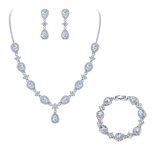 Algopix Similar Product 17 - EleQueen Womens SilverTone Cubic