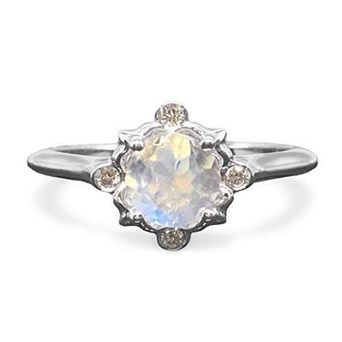Algopix Similar Product 20 - Moonstone Ring  Engagement Wedding