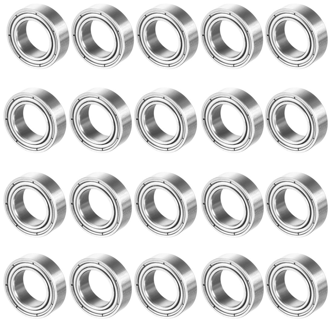 Algopix Similar Product 9 - uxcell 20pcs MR106ZZ 6mmx10mmx3mm