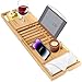 Algopix Similar Product 18 - SereneLife Luxury Bamboo Bathtub Caddy