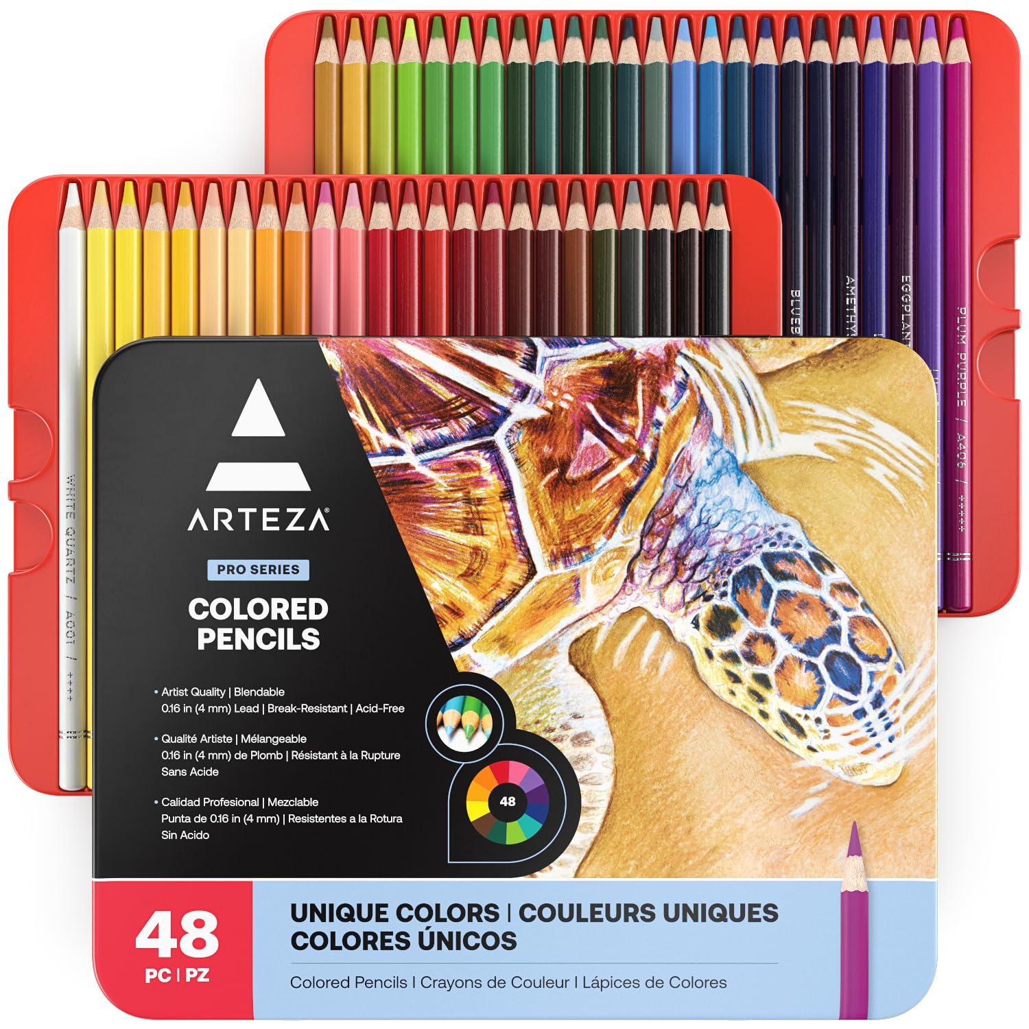 Algopix Similar Product 13 - ARTEZA Colored Pencils 48 WaxBased