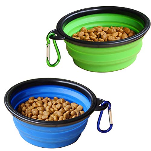 Algopix Similar Product 16 - Collapsible Dog Bowl 2 Pack Foldable