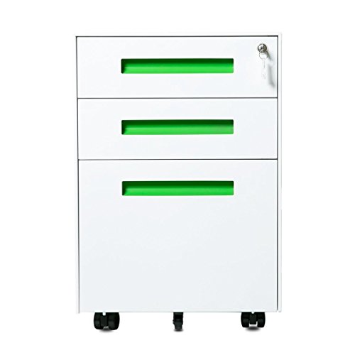 Algopix Similar Product 8 - Modem Luxe 3Drawer Mobile File Cabinet