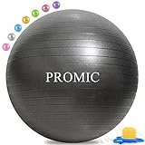 Algopix Similar Product 19 - PROMIC Exercise Ball 55 cm with Foot