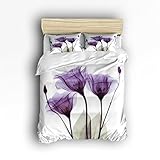 Algopix Similar Product 4 - Libaoge 4 Piece Bed Sheets Set Purple
