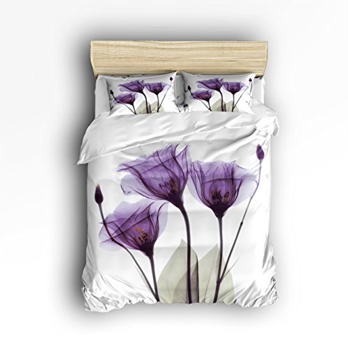 Algopix Similar Product 16 - Libaoge 4 Piece Bed Sheets Set Purple