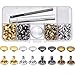 Algopix Similar Product 2 - BBTO 100 Set Leather Rivets Double Cap