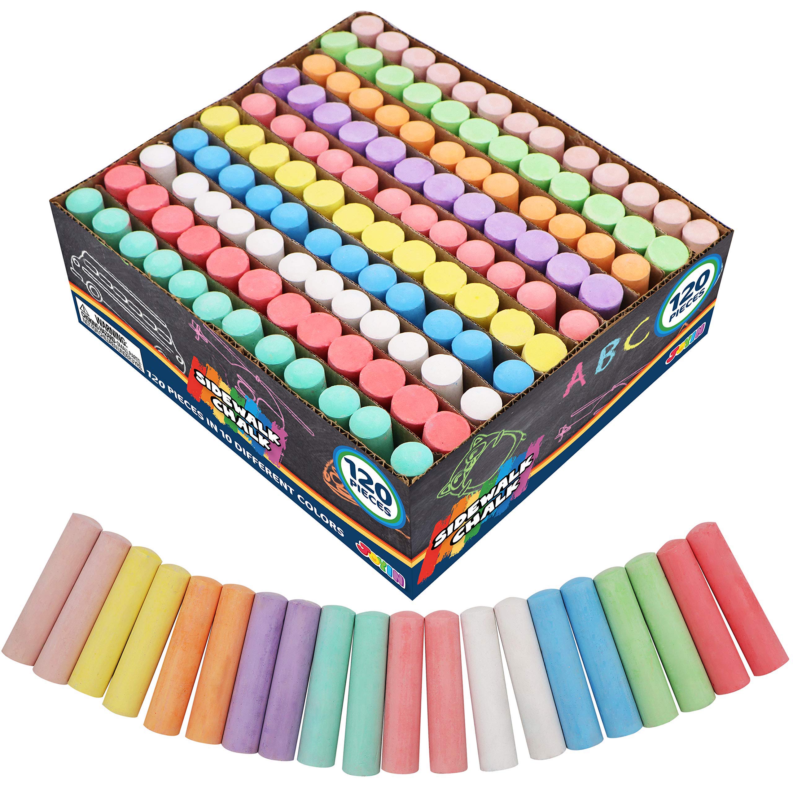 Algopix Similar Product 19 - JOYIN 120 Pack Sidewalk Chalk for Kids