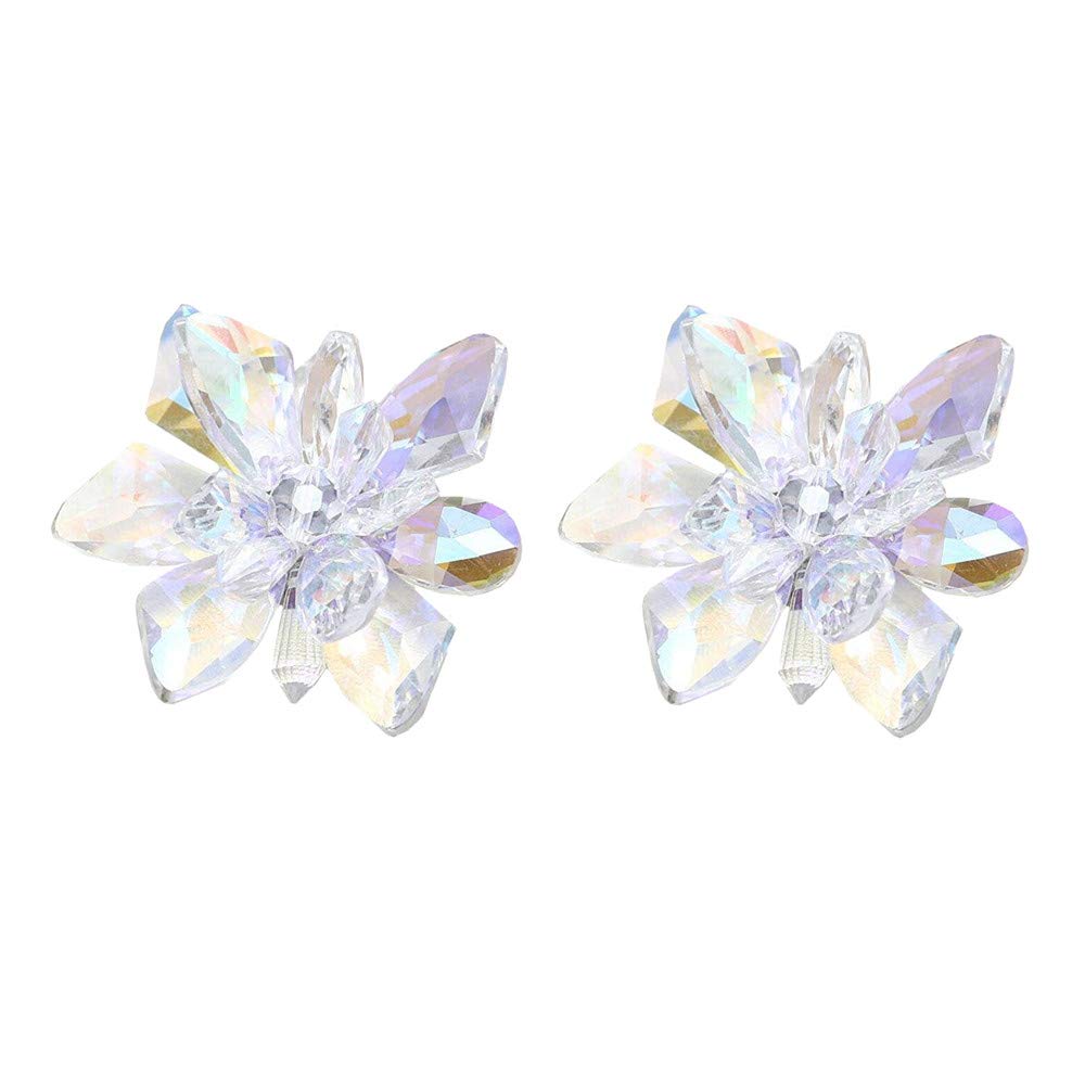 Algopix Similar Product 16 - QTMY 1 Pair Crystal Flower Shoe Clips