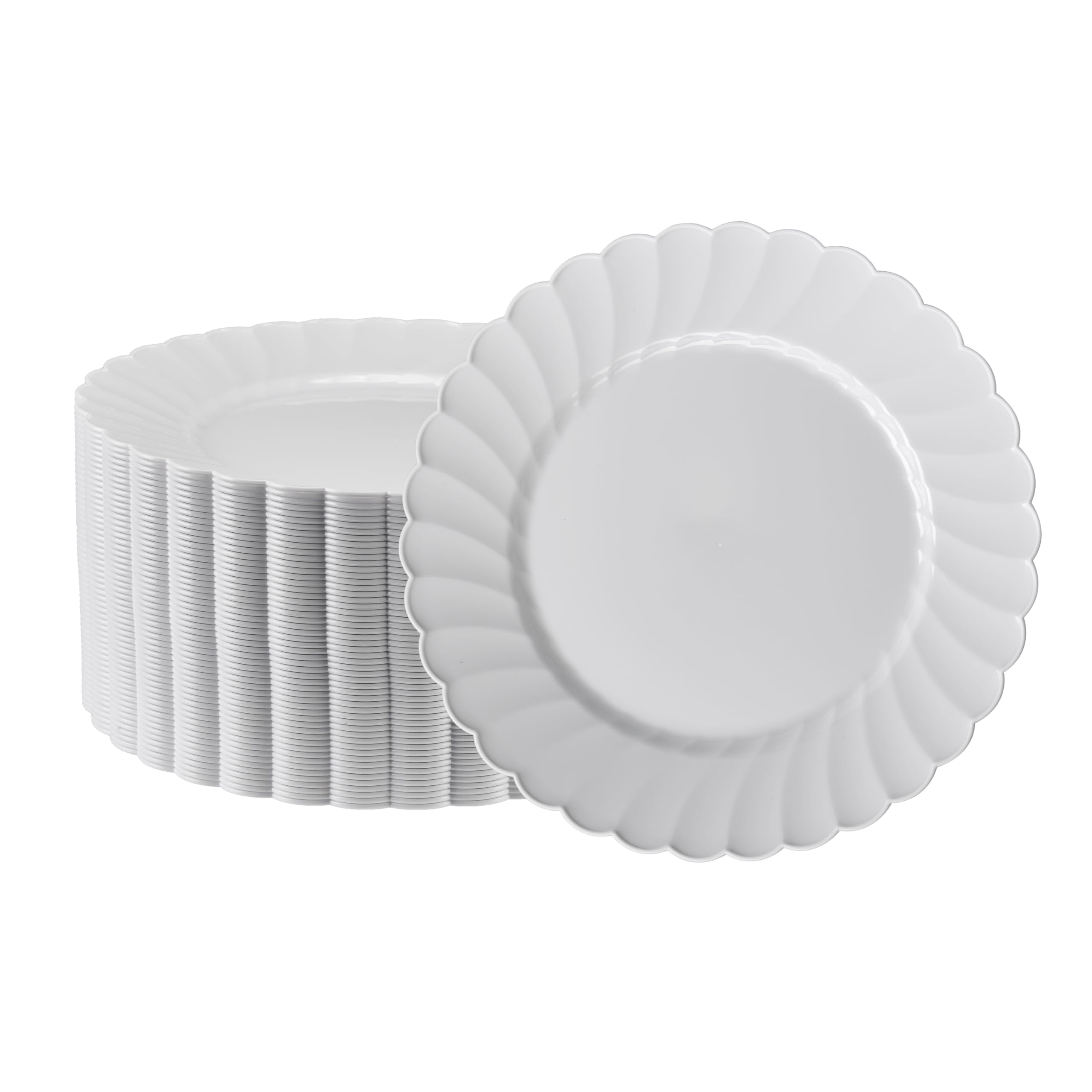 Algopix Similar Product 15 - Premium Hard Plastic Round White Plates