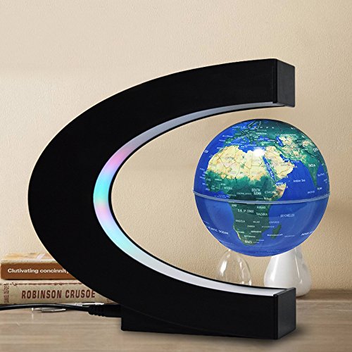Algopix Similar Product 3 - Floating Globe with Colored LED Lights