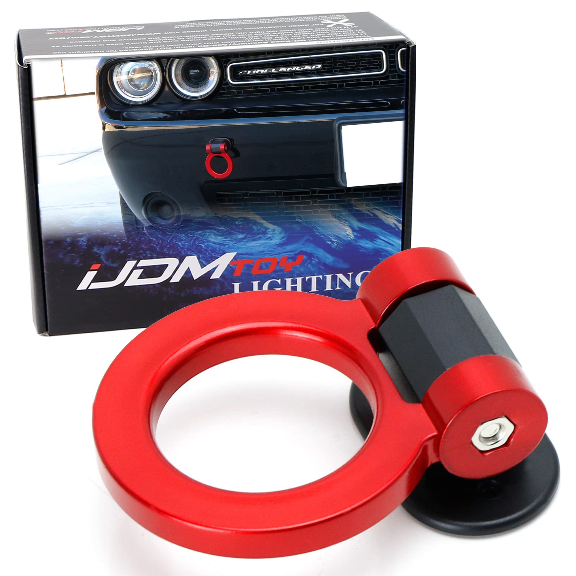 Algopix Similar Product 17 - iJDMTOY Red Universal Ring Track Racing