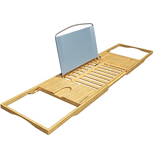 Algopix Similar Product 7 - Bath Dreams Bamboo Bathtub Caddy Tray