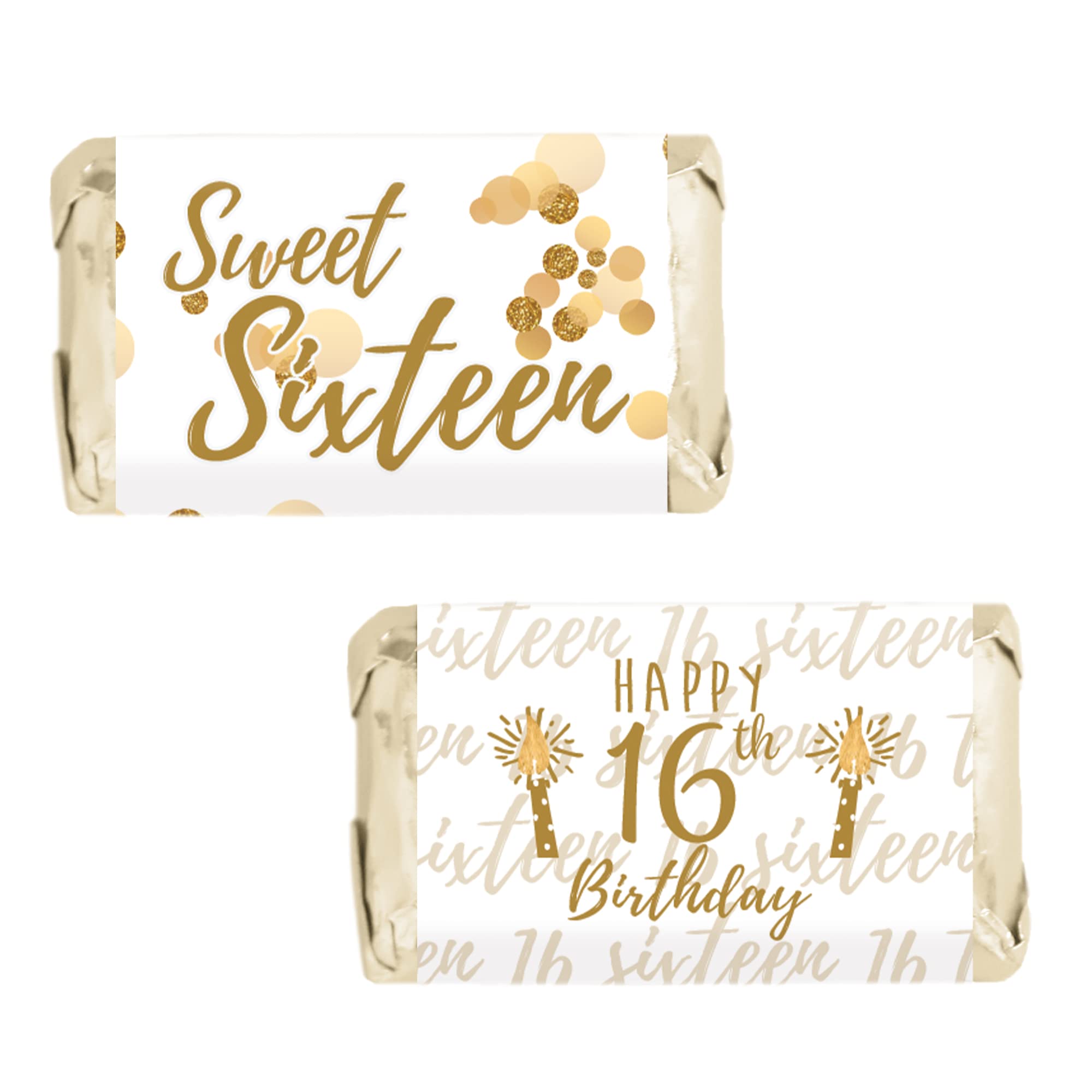 Algopix Similar Product 8 - White and Gold Sweet Sixteen Mini