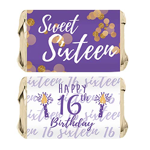 Algopix Similar Product 11 - Purple and Gold Sweet Sixteen 16th