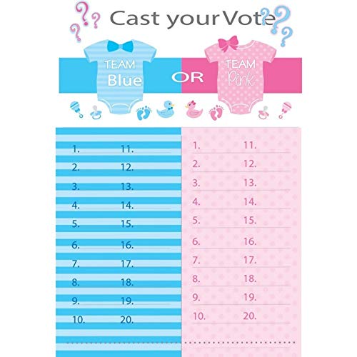 Algopix Similar Product 6 - Baby Reveal Tally Sheet