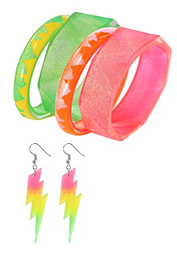 Algopix Similar Product 6 - Fun Costumes 80s Womens Jewelry Set
