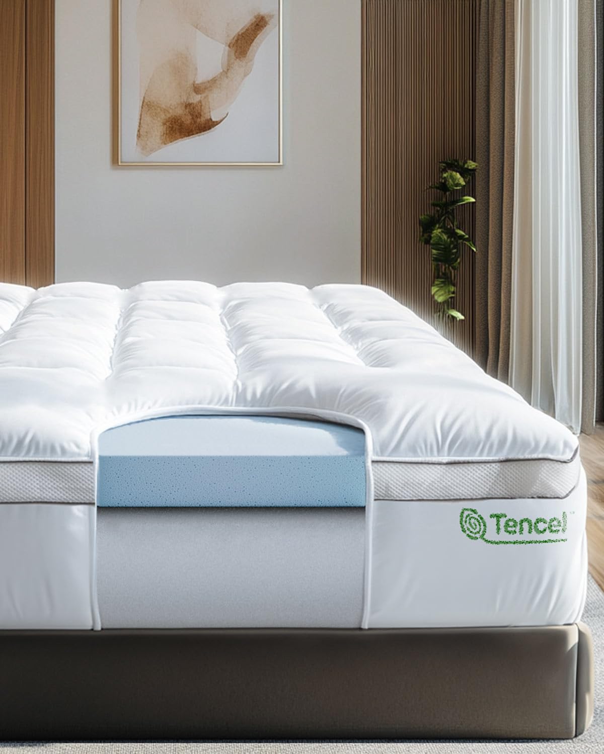 Algopix Similar Product 13 - ViscoSoft 4 Inch Pillow Top Memory Foam