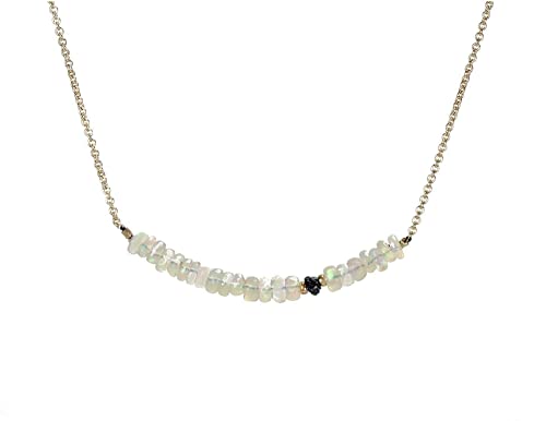 Algopix Similar Product 14 - Raw Black Diamond White Opal Bar