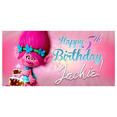 Algopix Similar Product 17 - Trolls Poppy Birthday Banner