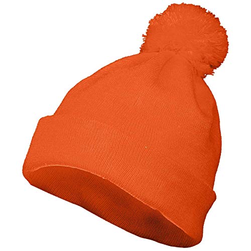 Algopix Similar Product 15 - Augusta Sportswear Pom Beanie OS Orange