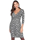 Algopix Similar Product 11 - KRISP Wrap Printed 34 Sleeve Work Midi