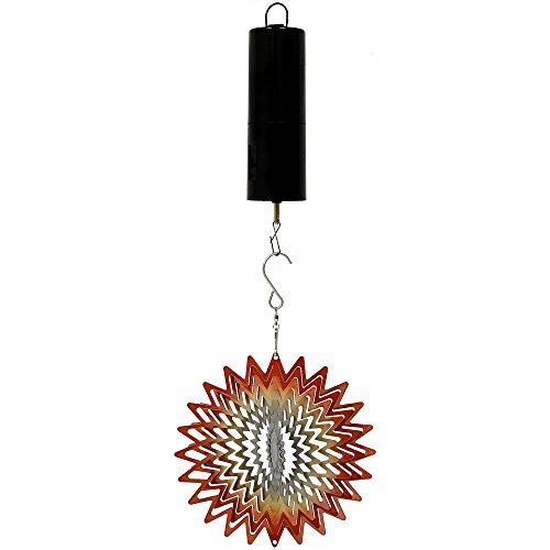 Algopix Similar Product 8 - Sunnydaze 3D Whirligig Orange Star Wind