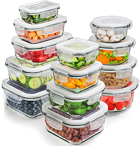 Algopix Similar Product 9 - PrepNaturals 13 Pack Glass Meal Prep