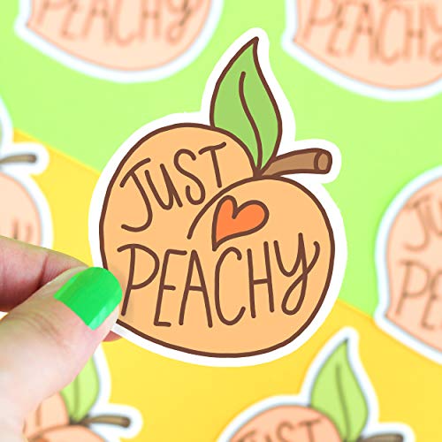 Algopix Similar Product 14 - Just Peachy Peach Vinyl Sticker