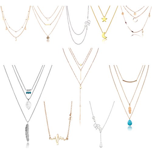 Algopix Similar Product 8 - TAMHOO Boho 10pcs Layered Necklace