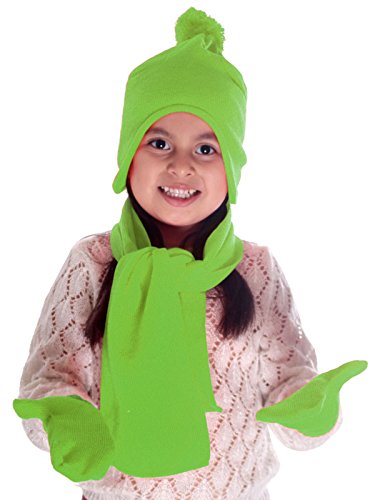 Algopix Similar Product 14 - Babys Winter Knit Fleece Pompom Beanie