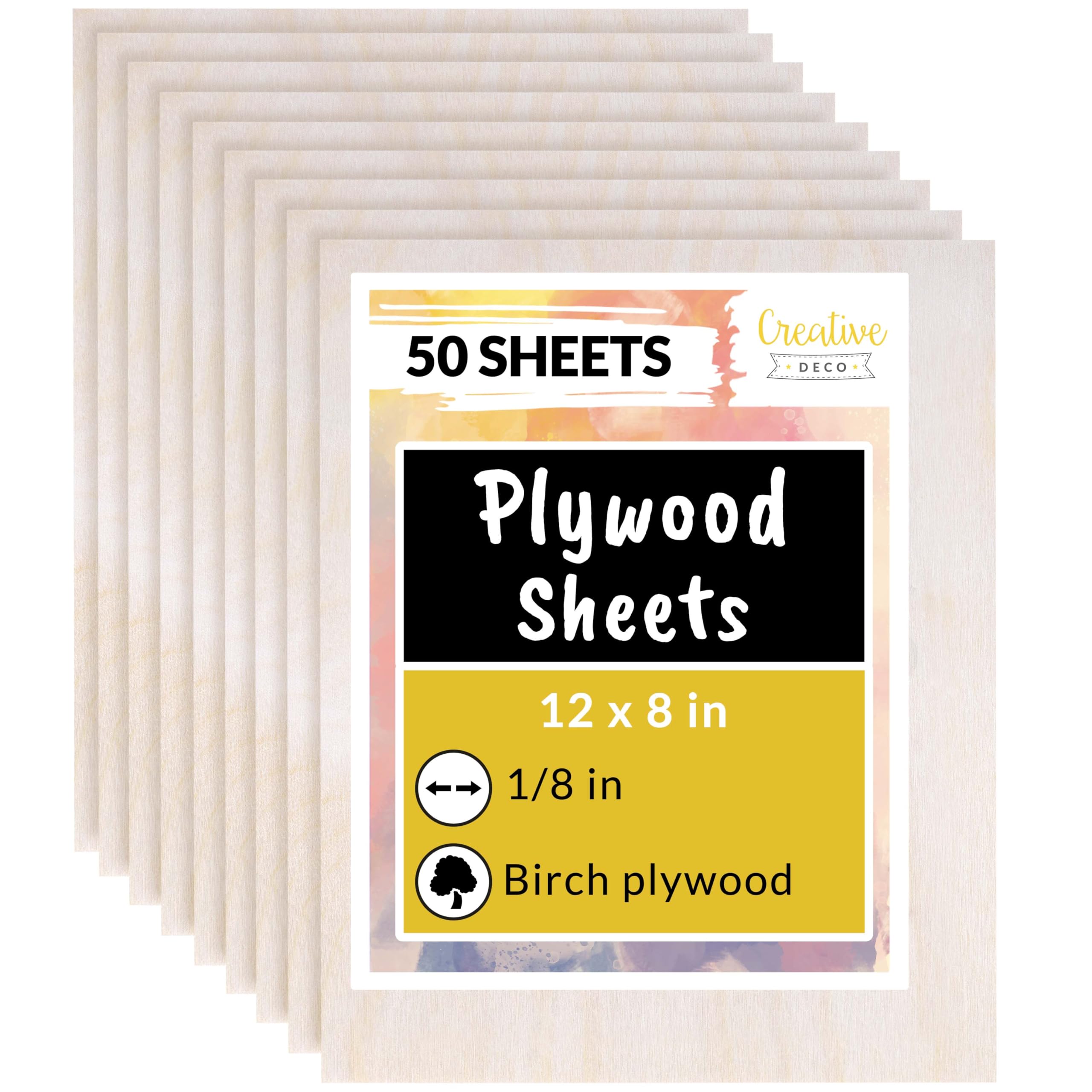 Algopix Similar Product 3 - Creative Deco 50 x Plywood Sheets  12