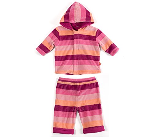 Algopix Similar Product 1 - Magnetic Me Striped Velour Baby Hoodie