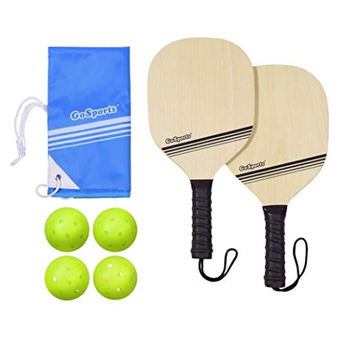 Algopix Similar Product 12 - GoSports Wood Pickle Ball Starter Set 