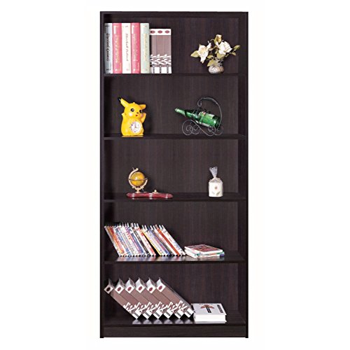 Algopix Similar Product 4 - Spacious Dark Brown Finish Bookcase