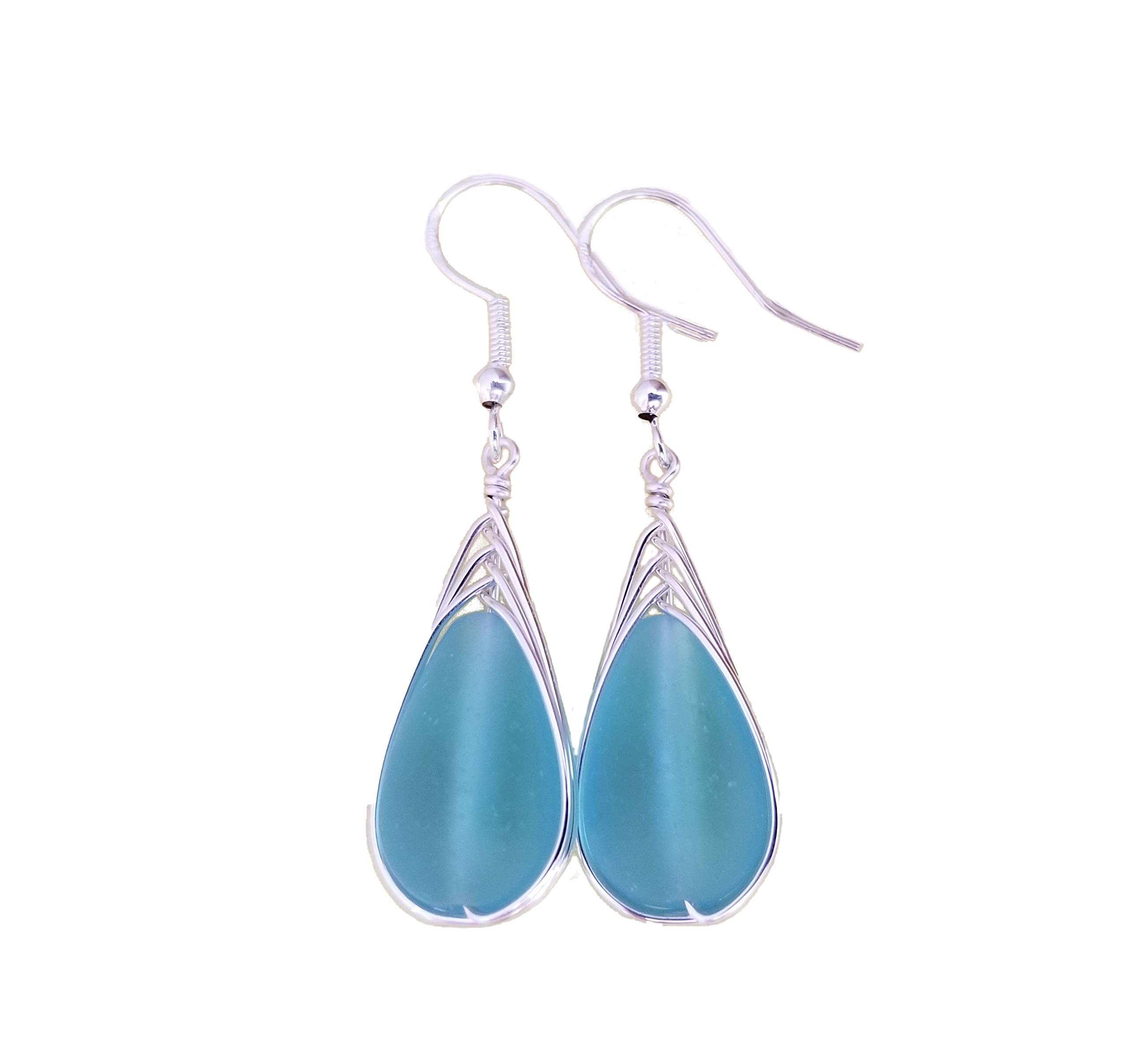Algopix Similar Product 6 - Yinahawaii Handmade Sea Glass Earrings