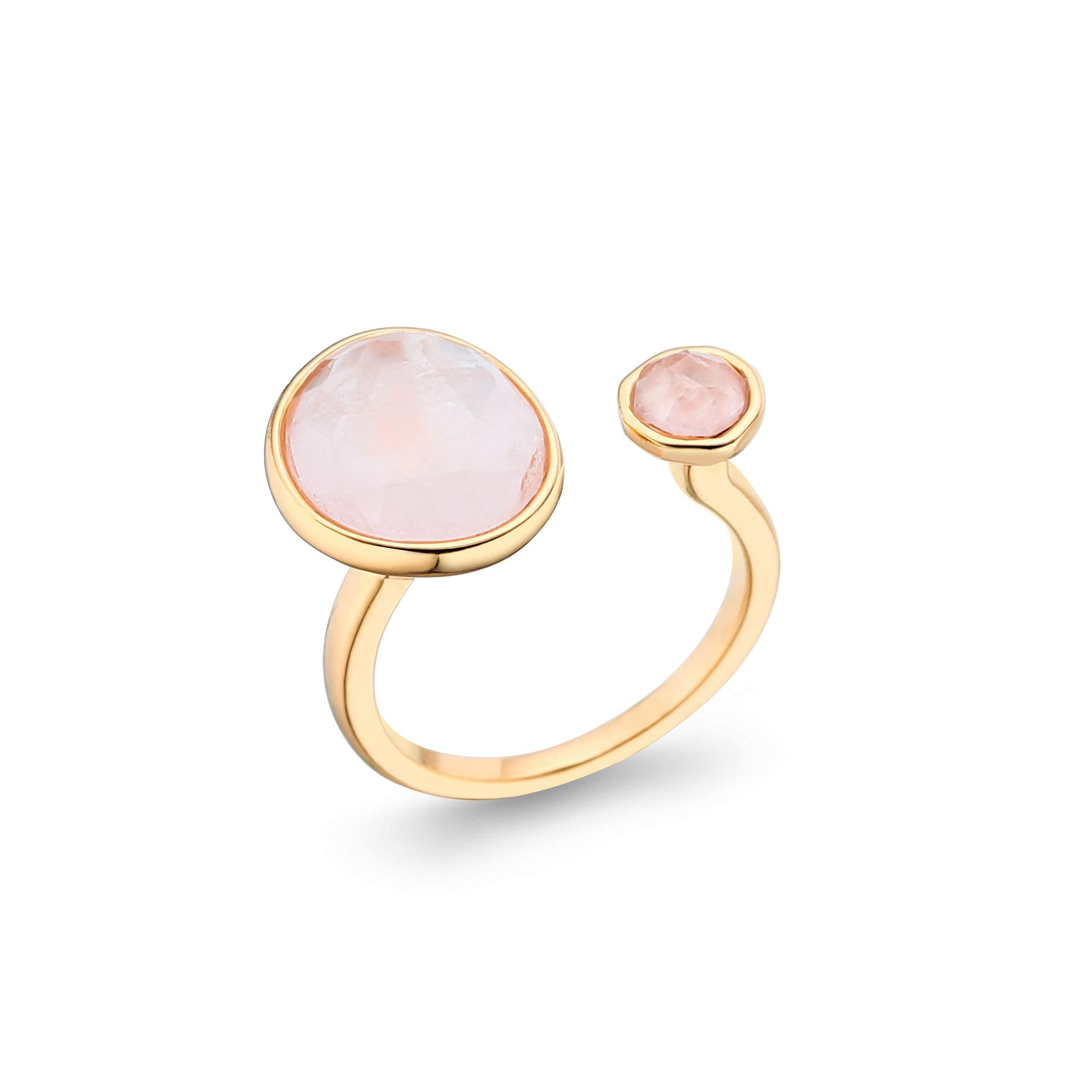 Algopix Similar Product 16 - Double Stone Simulated Rose Quartz Open