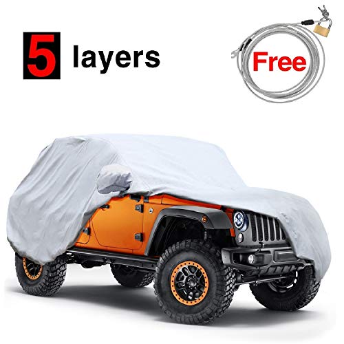 Algopix Similar Product 1 - KAKIT 5 Layers Jeep Cover for Jeep
