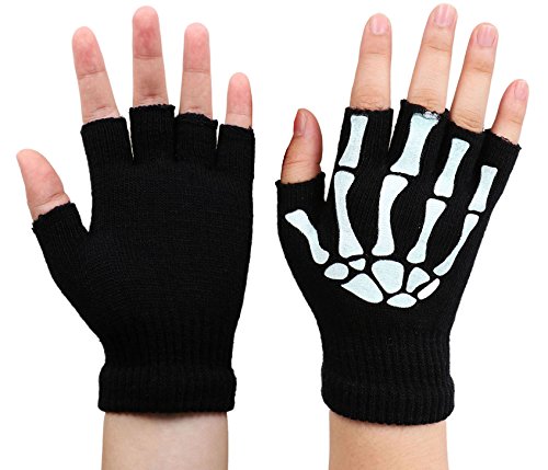 Algopix Similar Product 6 - Men  Womens Skeleton Pattern Knit