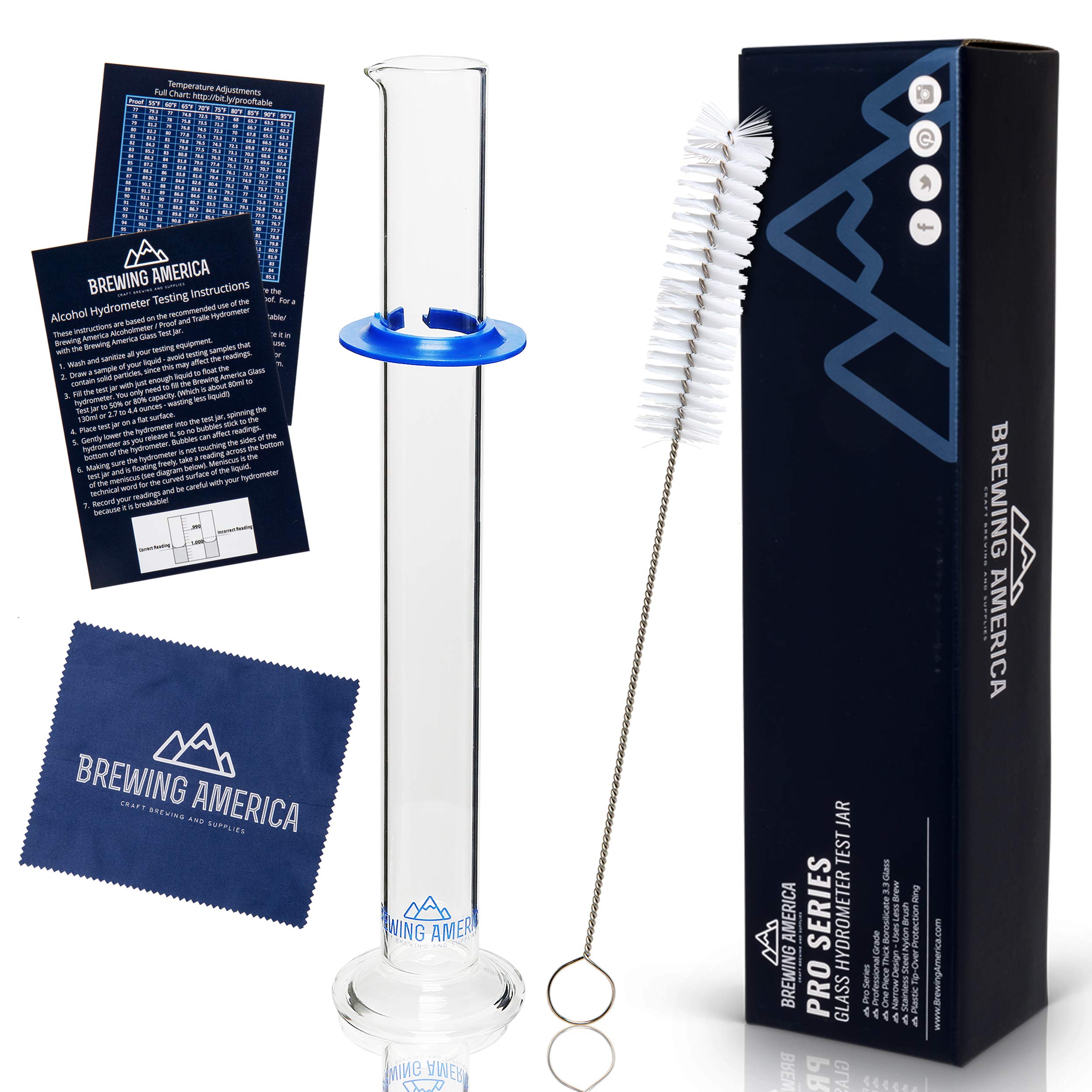 Algopix Similar Product 5 - Glass Hydrometer Test Tube Jar
