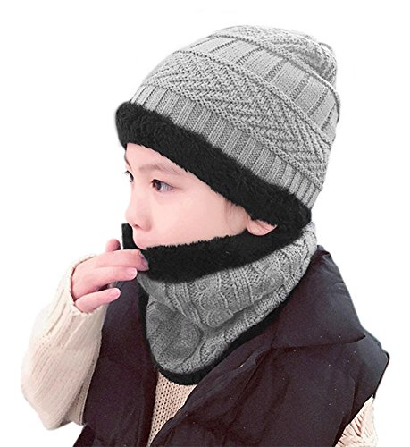 Algopix Similar Product 1 - HINDAWI Winter Beanie Scarf for Boys
