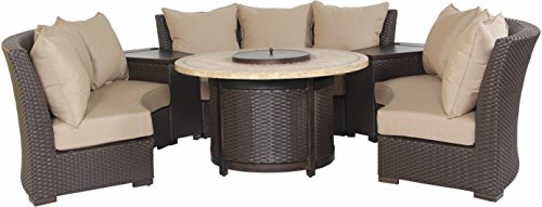 Algopix Similar Product 1 - Bermuda 6-Piece Circular Sofa Set