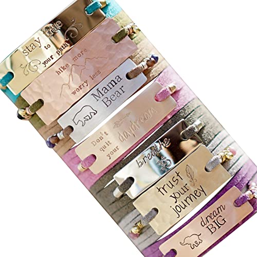 Algopix Similar Product 9 - Personalized Wrap Bracelet Gift in