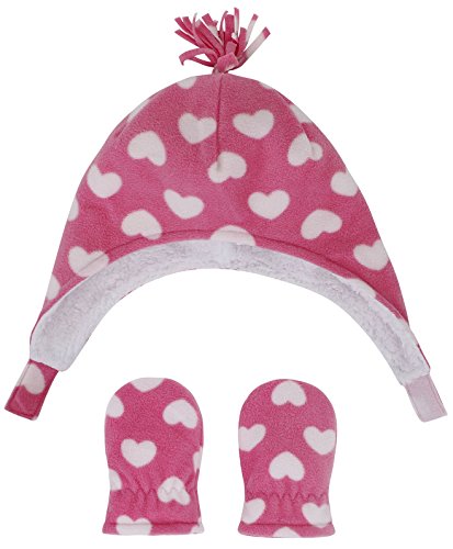 Algopix Similar Product 19 - Girls Sherpa Lined White Heart Print
