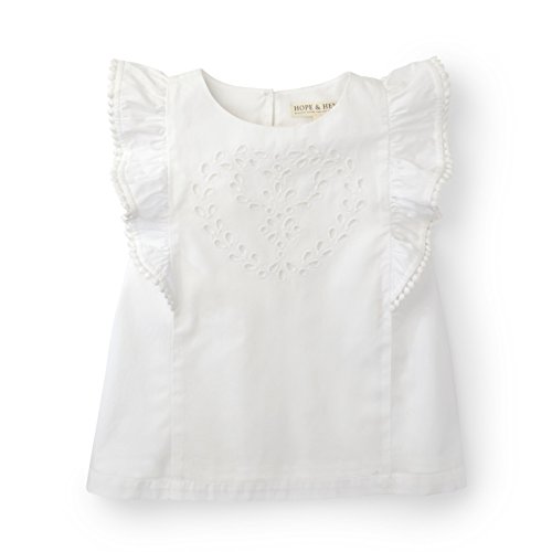 Algopix Similar Product 15 - Hope  Henry Girls White Flutter Eyelet