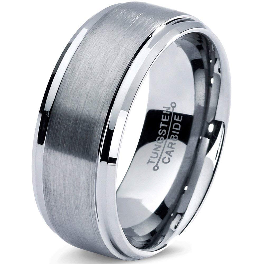 Algopix Similar Product 4 - Tungsten Wedding Band Ring 8mm 6mm for