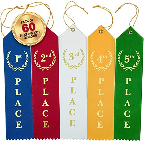Algopix Similar Product 11 - Award Ribbons Place 1st 2nd 3rd 4th 5th