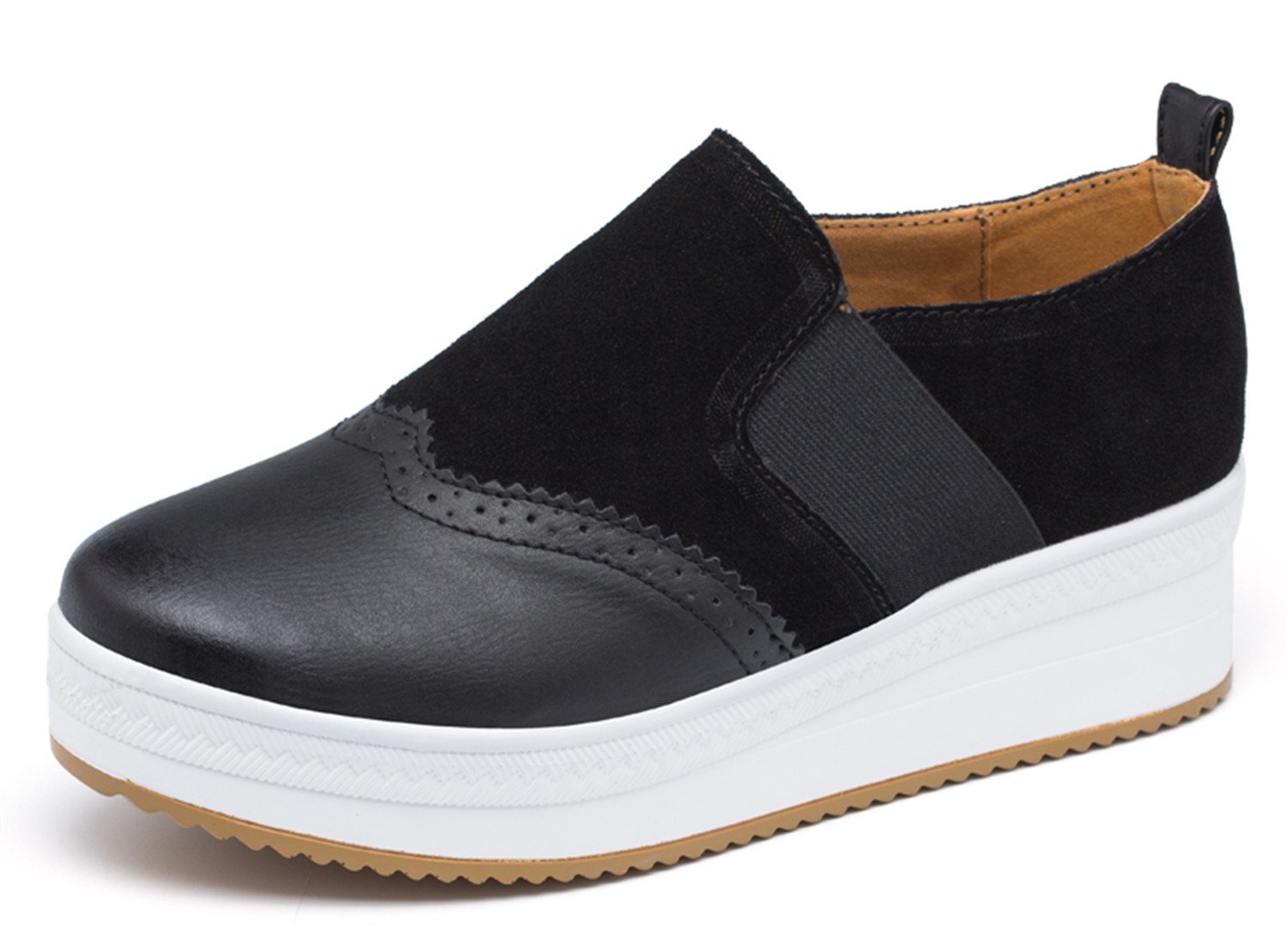 Algopix Similar Product 19 - UNN Women Slip On Platform Suede Penny